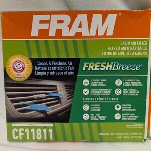 FRAM Fresh Breeze Cabin Air Filter CF11811 with Arm & Hammer for Mazda